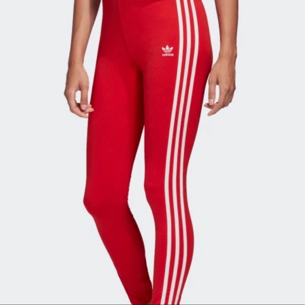 ADIDAS  RED PANTS SIZE 11-12 Y